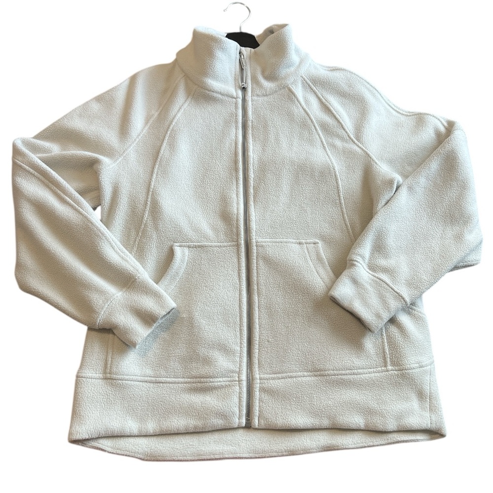 Lululemon Scuba Tumbled Fleece Funnel-Neck Full Zip| Bone | s: M/L - Picture 5 of 8